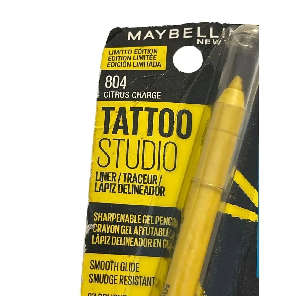 Maybelline Tattoo Studio Liner Citrus Charge 804 Limited Edition Gel Pencil O-11